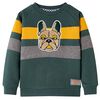 Sweatshirt til b&oslash;rn str. 116 m&oslash;rkegr&oslash;n