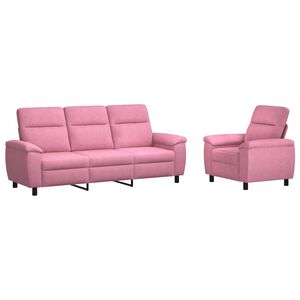 vidaXL Sofa S&aelig;t 2 pcs Lyser&oslash;d Stof