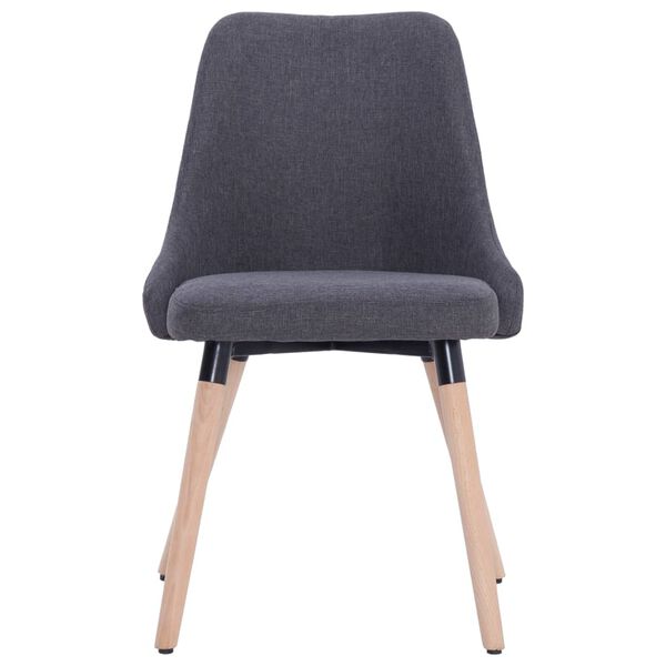 vidaXL spisebordsstole 4 stk. stof m&oslash;rkegr&aring;