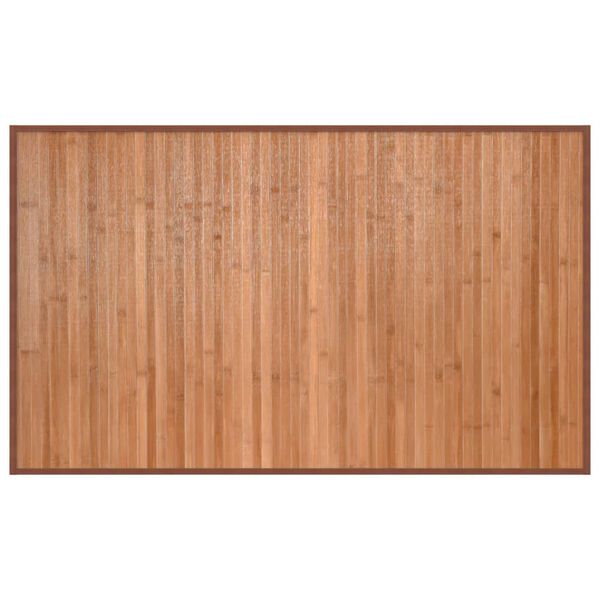 vidaXL gulvt&aelig;ppe 60x100 cm rektangul&aelig;r bambus naturfarvet