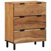 vidaXL Sideboard 3 pcs Brun 60 x 33 x 75 cm Massivt akacietr&aelig;