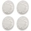 vidaXL Luftventilationsd&aelig;k 4 pcs S&oslash;lv 100 mm Rustfrit st&aring;l