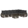 vidaXL Havesofa S&aelig;t 8 stk. Gr&aring; og M&oslash;rkegr&aring; polyrattan