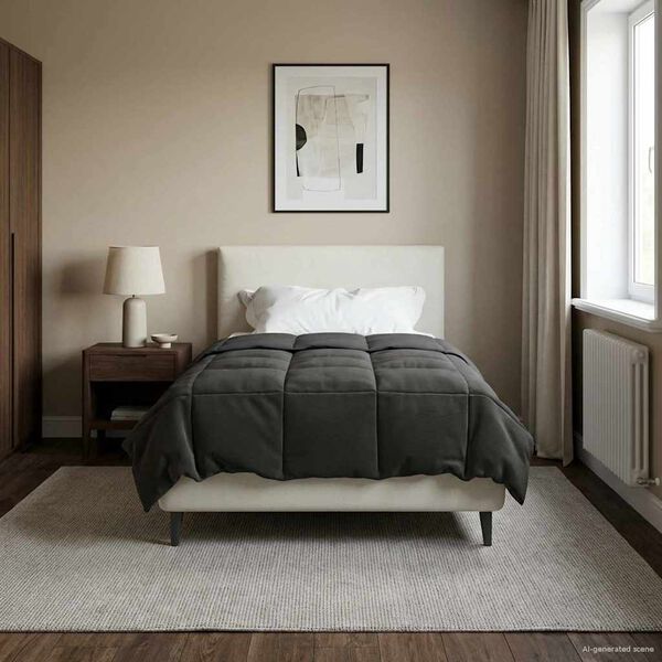 vidaXL Sommer dyne Quilting Antracit 155 x 220 cm Mikrofiber