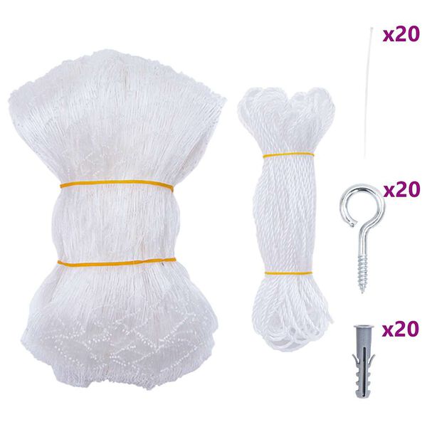 vidaXL kattenet 6x3 m nylon transparent