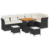 vidaXL Havesofa S&aelig;t 9 stk. Sort polyrattan