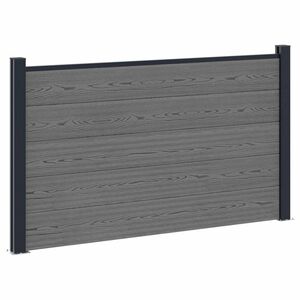 vidaXL Hegnss&aelig;t 180 x 105 cm WPC og Aluminium Gr&aring;