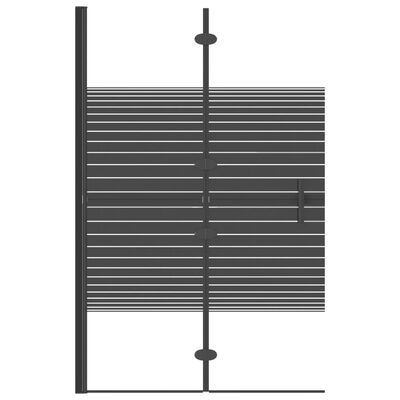 vidaXL foldbar bruseafskærmning 80x140 cm sikkerhedsglas sort