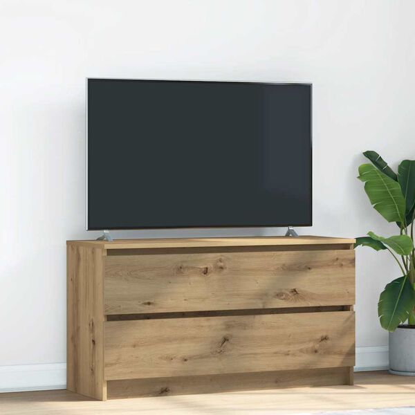 vidaXL tv-bord 100x35x54 cm konstrueret tr&aelig; kunsteg