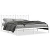 vidaXL sengeramme med sengegavl 180x200 cm metal hvid