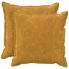 vidaXL Pudebetr&aelig;k 2 stk. HOUTEN Gul 65 x 65 cm Mikrofiber Fleece