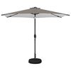 vidaXL Haveparasol med LED lys og fod 300 x 300 cm Polyester