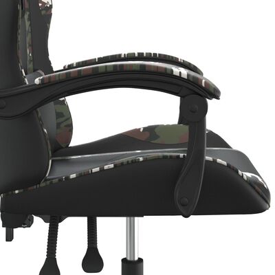 vidaXL drejelig gamingstol kunstlæder sort og camouflage