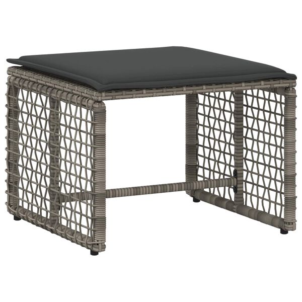 vidaXL Have m&oslash;bel s&aelig;t med pude 5 pcs Gr&aring;