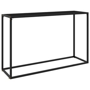 vidaXL konsolbord 120x35x75 cm hærdet glas sort