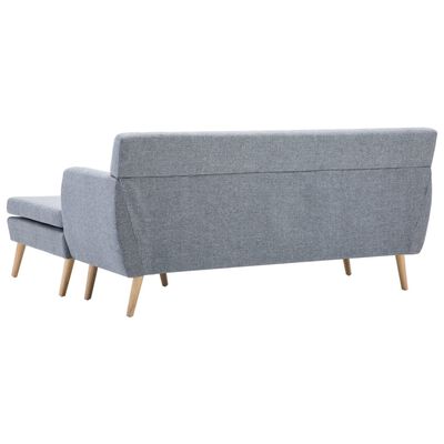 vidaXL L-formet sofa 171,5x138x81,5 cm stofbetræk lysegrå