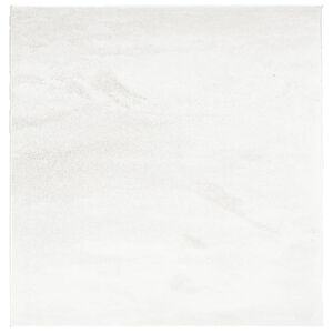 vidaXL gulvt&aelig;ppe OVIEDO 120x120 cm kort luv cremefarvet