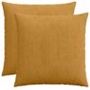 vidaXL Pudebetr&aelig;k 2 pcs HEERLEN Gul 80 x 80 cm cordfl&oslash;jl