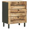 vidaXL Sengebord Naturfarvet 50 x 33 x 62 cm Massivt mangotr&aelig;