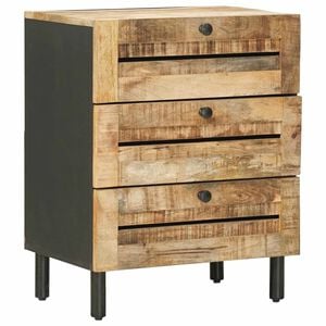 vidaXL Sengebord Naturfarvet 50 x 33 x 62 cm Massivt mangotr&aelig;