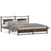 vidaXL sengeramme uden madras 183x213 cm metal r&oslash;get egetr&aelig;sfarve