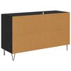 vidaXL Sideboard med skuffe Sort eg 100 x 36 x 60 cm Konstrueret tr&aelig;