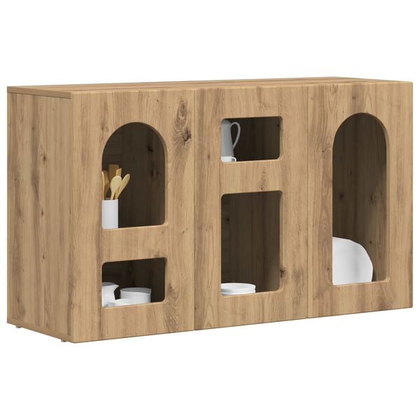 vidaXL Sideboard Artisan Egetr&aelig; 100 x 35 x 59 cm Konstrueret tr&aelig;