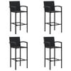 vidaXL barstole 4 stk. polyrattan sort
