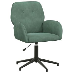 vidaXL Svingbar skrivebordsstol 54 x 55 x 90 cm Havgr&oslash;n Fl&oslash;jl