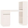 vidaXL skrivebord 110x53x117 cm massivt fyrretr&aelig; hvid