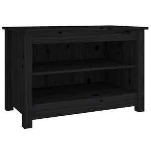 vidaXL skob&aelig;nk 70x38x45,5 cm massivt fyrretr&aelig; sort