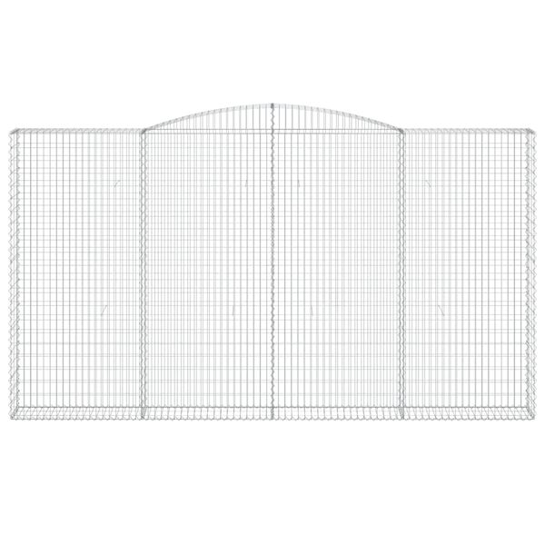 vidaXL buede gabionkurve 3 stk. 400x30x220/240 cm galvaniseret jern