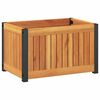 vidaXL plantekasse 45x30x27,5 cm massivt akacietr&aelig; og st&aring;l