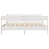 vidaXL sengeramme uden madras 200x200 cm massivt fyrretr&aelig; hvid