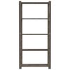 vidaXL opbevaringsreol 5 hylder 80x38x170 cm massivt fyrretræ grå