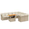 vidaXL sofas&aelig;t til haven 10 dele med hynder polyrattan beige