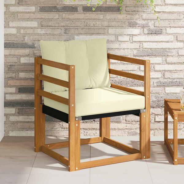 vidaXL Udend&oslash;rs sofagruppe Massiv akacietr&aelig; og Textilene