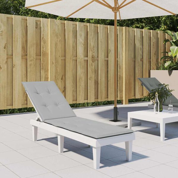 vidaXL hynde til d&aelig;kstol (75+105) x 50 x 4 cm stof meleret lysegr&aring;