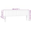 vidaXL sengegavle 200x5x78/88 cm fl&oslash;jl m&oslash;rkebl&aring;