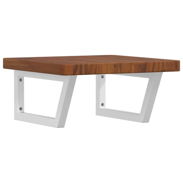 vidaXL badev&aelig;relseshylde st&aring;l og massivt egetr&aelig;