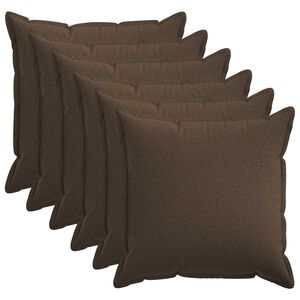 vidaXL Pudebetr&aelig;k 6 pcs HOUTEN Gr&aring;brun 80 x 80 cm Faux Linned