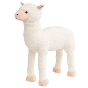 vidaXL stående tøjdyr alpaca plysstof XXL hvid