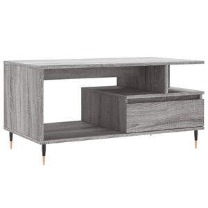 vidaXL sofabord 90x49x45 cm konstrueret tr&aelig; Gr&aring; sonoma-eg
