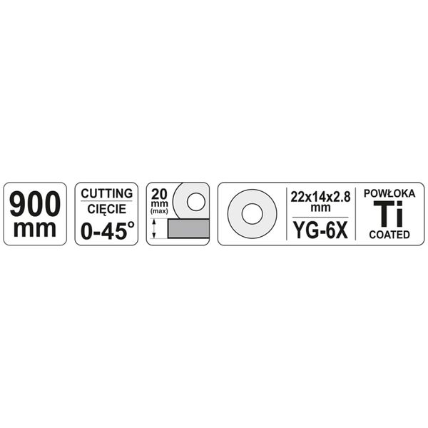 YATO flisesk&aelig;rer 900 mm st&aring;l