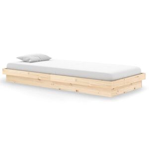 vidaXL sengeramme 90x200 cm massivt tr&aelig;