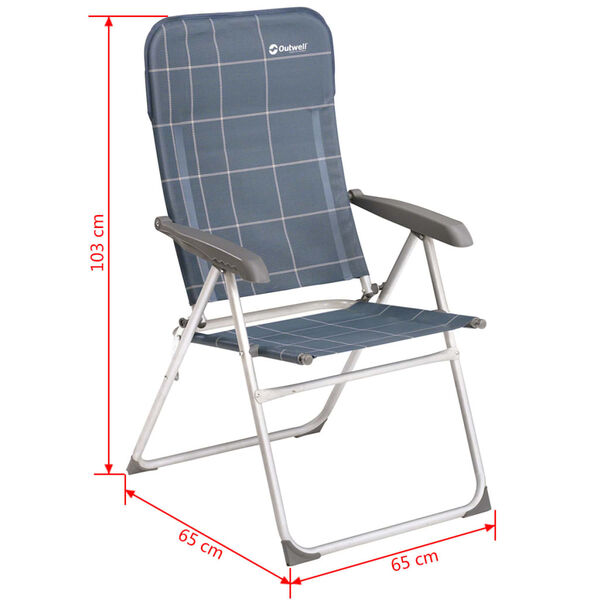 Outwell foldbar stol Fergus bl&aring; 65 x 65 x 103 cm 410066