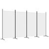 vidaXL 4-panels rumdeler 346x180 cm stof hvid
