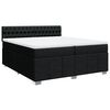 vidaXL kontinentalseng med madras 200x200 cm stof sort