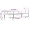 vidaXL tv-bord 150x30x44,5 cm konstrueret træ kunsteg