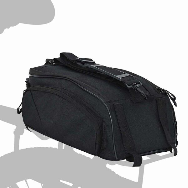 vidaXL Cykeltaske Sort 38 x 21 x 16 cm Polyester